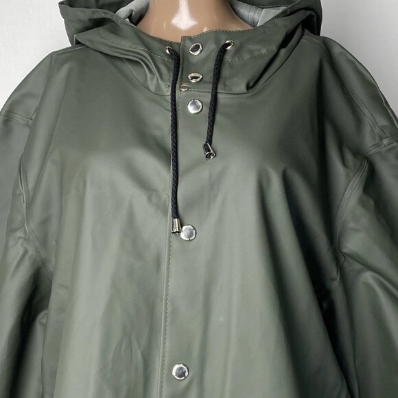 Stutterheim Unisex Stockholm Lightweight Rain Coat Size XXL Green - Picture 12 of 13